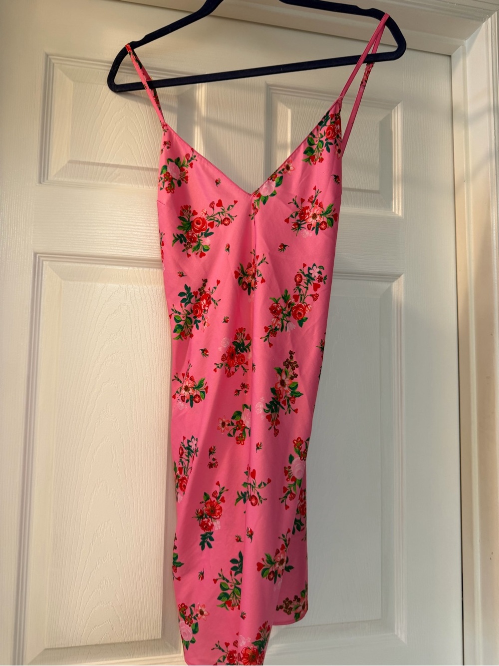 Victoria's Secret Pink Floral Satin Slip Dress